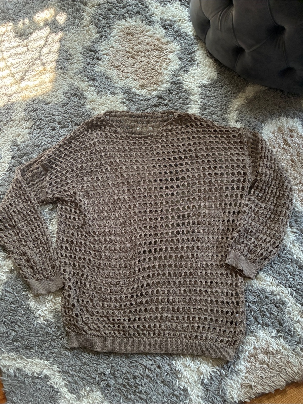 Crochet Open-Knit bathing suit coverup
